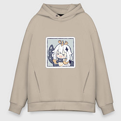 Толстовка оверсайз мужская Паймон, цвет: миндальный