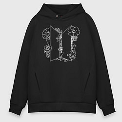Толстовка оверсайз мужская БТС BTS Stay Gold Bangtan Boys, цвет: черный