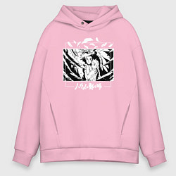 Толстовка оверсайз мужская Ходячий замок, цвет: светло-розовый