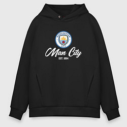 Толстовка оверсайз мужская MAN CITY EST 1894, цвет: черный