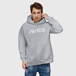 Толстовка оверсайз мужская AVICII, цвет: меланж — фото 2