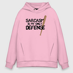 Мужское худи оверсайз Sarcasm is my only defense