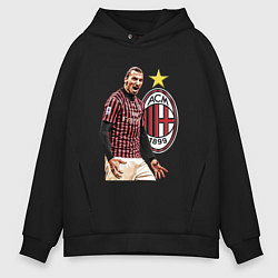 Толстовка оверсайз мужская Zlatan Ibrahimovic Milan Italy, цвет: черный