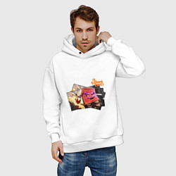 Толстовка оверсайз мужская It Takes Two Книга профессор, цвет: белый — фото 2