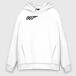 Толстовка оверсайз мужская 007 лого, цвет: белый