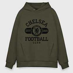 Толстовка оверсайз мужская Chelsea Football Club, цвет: хаки
