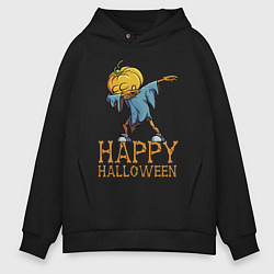 Толстовка оверсайз мужская Happy Halloween, цвет: черный