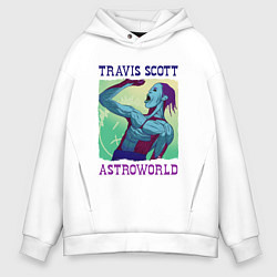 Толстовка оверсайз мужская ASTROWORLD TRAVIS SCOTT Z, цвет: белый