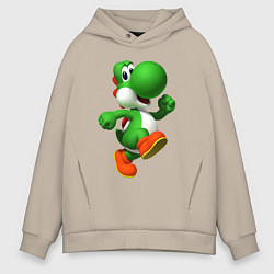 Толстовка оверсайз мужская 3d Yoshi, цвет: миндальный