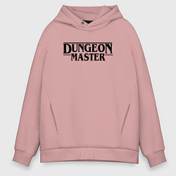 Толстовка оверсайз мужская DUNGEON MASTER ГАЧИМУЧИ ЧЁРНЫЙ ЛОГО, цвет: пыльно-розовый