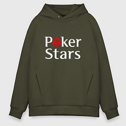 Толстовка оверсайз мужская PokerStars логотип, цвет: хаки