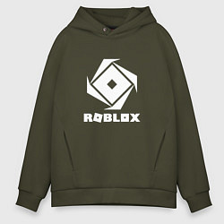 Толстовка оверсайз мужская ROBLOX WHITE LOGO, цвет: хаки