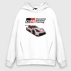 Толстовка оверсайз мужская Toyota Gazoo Racing Team, Finland, цвет: белый