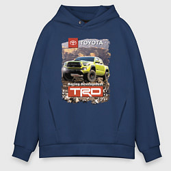 Толстовка оверсайз мужская Toyota Racing Development mountains competition, цвет: тёмно-синий