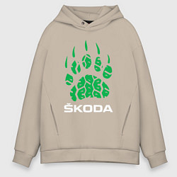 Толстовка оверсайз мужская SKODA ШКОДА ХИЩНИК, цвет: миндальный