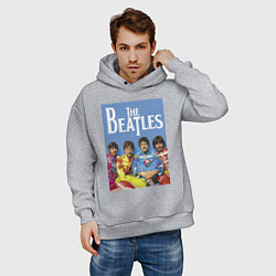 Толстовка оверсайз мужская The Beatles - world legend!, цвет: меланж — фото 2