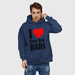 Толстовка оверсайз мужская I LOVE HOT DADS, цвет: тёмно-синий — фото 2