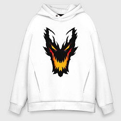 Толстовка оверсайз мужская ЛИЦО SHADOW FIEND DOTA2, цвет: белый