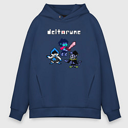 Толстовка оверсайз мужская Deltarune Дельтарун, цвет: тёмно-синий