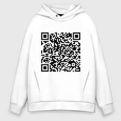 Толстовка оверсайз мужская QR-код Скала Джонсон, цвет: белый