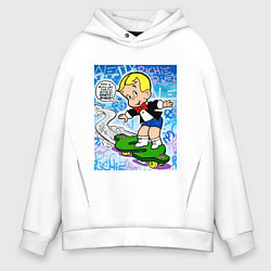 Толстовка оверсайз мужская Richie Rich ALEC ART, цвет: белый