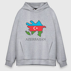 Толстовка оверсайз мужская Map Azerbaijan, цвет: меланж