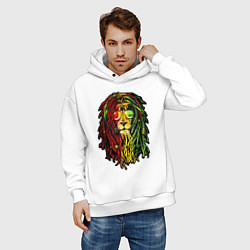 Толстовка оверсайз мужская Jam lioN, цвет: белый — фото 2