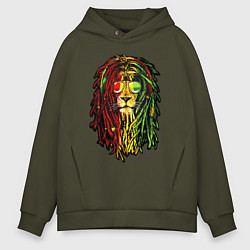 Толстовка оверсайз мужская Jam lioN, цвет: хаки