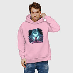 Толстовка оверсайз мужская Террорблэйд арт, цвет: светло-розовый — фото 2