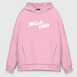 Толстовка оверсайз мужская БУМАЖНЫЙ ДОМ, BELLA CIAO!, цвет: светло-розовый