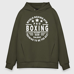 Толстовка оверсайз мужская PRO BOXING, цвет: хаки