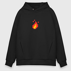 Мужское худи оверсайз 8 Bit Digital Fire