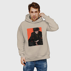 Толстовка оверсайз мужская Мегуми, цвет: миндальный — фото 2