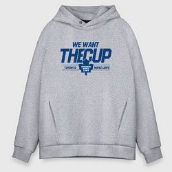 Толстовка оверсайз мужская Toronto Maple Leafs We want the cup Торонто Мейпл, цвет: меланж