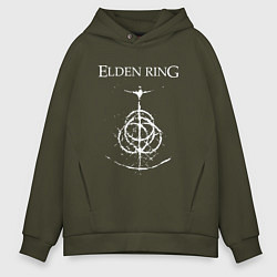 Толстовка оверсайз мужская Elden ring лого, цвет: хаки