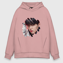 Толстовка оверсайз мужская Agust D SUGA BTS, цвет: пыльно-розовый