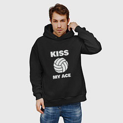 Толстовка оверсайз мужская Kiss - My Ace, цвет: черный — фото 2