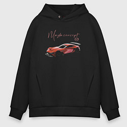 Толстовка оверсайз мужская Mazda Concept, цвет: черный
