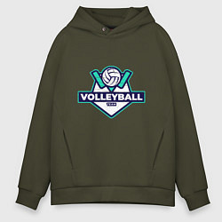 Толстовка оверсайз мужская Volleyball - Club, цвет: хаки