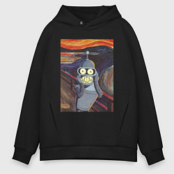 Толстовка оверсайз мужская БЕНДЕР КРИК BENDER, цвет: черный