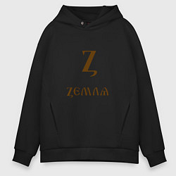 Толстовка оверсайз мужская Буква кириллицы Z- земля, цвет: черный