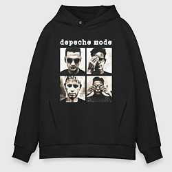 Толстовка оверсайз мужская DEPECHE MODE ДЕПЕШ МОД, цвет: черный