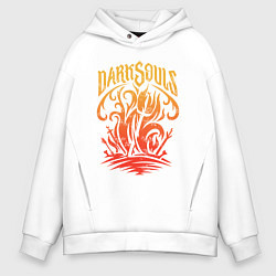 Толстовка оверсайз мужская Одухотворенное Пламя, цвет: белый