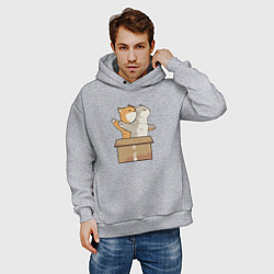 Толстовка оверсайз мужская Catanic, цвет: меланж — фото 2