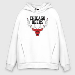 Толстовка оверсайз мужская Chicago deers, цвет: белый