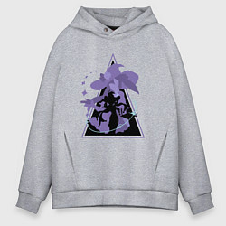 Толстовка оверсайз мужская Genshin Impact MonaМона, цвет: меланж