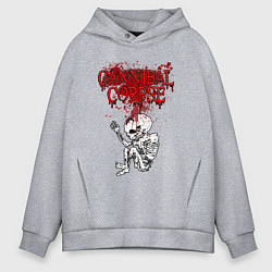 Толстовка оверсайз мужская Cannibal Corpse skeleton, цвет: меланж