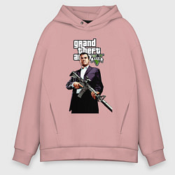 Толстовка оверсайз мужская GTA 5 Mafia, цвет: пыльно-розовый