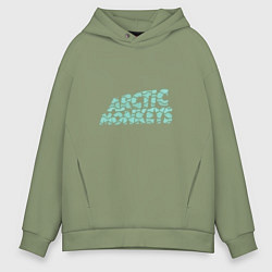 Толстовка оверсайз мужская Надпись Arctic Monkeys, цвет: авокадо