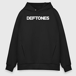 Толстовка оверсайз мужская Deftones hard rock, цвет: черный